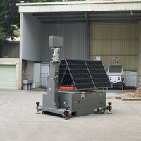 Tour de surveillance vidéo hors réseau sur chenilles avec panneaux solaires haute performance 2*450W et conception compacte pour un déploiement facile