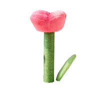 Arbre à chat Dr.Easy, design moderne et luxueux, respectueux de l'environnement, en sisal, motif tulipe jaune et rose, montage facile, design à 1 niveau, en carton
