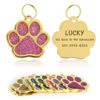 Collier pour chien personnalisé en PU de haute qualité avec lettres en strass modernes et lettrage anglais – Accessoires DIY