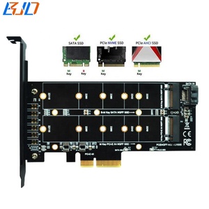 Máy tính để bàn PCI Express PCI-E 3.0 4X để NGFF M.2 m-key Key-B <span class=keywords><strong>SSD</strong></span> chuyển đổi Bộ chuyển đổi thẻ cho 2230 <span class=keywords><strong>2242</strong></span> 2260 2280 <span class=keywords><strong>M2</strong></span> NVME SATA <span class=keywords><strong>SSD</strong></span> - Product Image 3