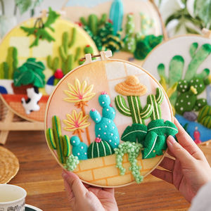DIY Wool Needle Felting Starter <b>Kit</b> with Picture <b>Frame</b> Felt Cloth and Instructions for Home Decoration - Product Image 4