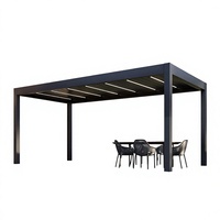 Auvent de pergola extérieur étanche 4x3 auvent de jardin motorisé en aluminium bioclimatique système de toit gazebo persiennes kits de pergola pavillon