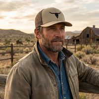 Casquette Trucker en Cuir avec Écusson, Visière Courbe, Dos en Maille, Unisexe, Style Western Cowboy, pour Sports de Plein Air, Personnalisable avec Logo en Caoutchouc OEM