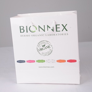 Bolsas de Compra de Papel Ecológicas de Lujo con Asas de Cordón, Tamaño y Logotipo Personalizados, Papel Bristol Reciclable al por Mayor - Product Image 1