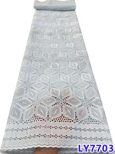 Nouvelle Conception Robe Nigériane Brodé 100% Polyester Dentelle Africaine Sèche <span class=keywords><strong>Tulle</strong></span> Perlé Motif Floral Élégant Soirée 130cm Largeur Maille - Product Image 2