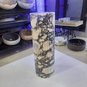 Newstar Pierre Personnalisé Italien Calacatta <span class=keywords><strong>Volia</strong></span> Marbre Cannelé Plinthe Présentoir Salon Marbre Table Basse Canapé Table D'appoint - Product Image 3