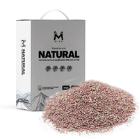 Litière pour chat en bentonite de sodium rose, issue de minerai naturel, à agglomération rapide, hautement absorbante, faible poussière, moins de désordre, forte absorption des odeurs, vente en gros usine