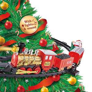 Novedad: <span class=keywords><strong>Tren</strong></span> <span class=keywords><strong>de</strong></span> Navidad para Colgar en el Árbol con Luces, Sonidos y Pista, Regalo <span class=keywords><strong>de</strong></span> Navidad para Niños - Product Image 2