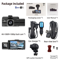 Écran Android pour voiture avec caméra arrière 150°, moniteur de stationnement 3 caméras, enregistrement en boucle, détection de mouvement, dashcam pour voiture