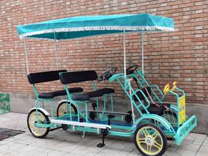 <span class=keywords><strong>Bicicleta</strong></span> <span class=keywords><strong>Familiar</strong></span> de Pedales de <span class=keywords><strong>4</strong></span> <span class=keywords><strong>Ruedas</strong></span> para Paseos Turísticos en el Parque, <span class=keywords><strong>Bicicleta</strong></span> Surrey Divertida, <span class=keywords><strong>Bicicleta</strong></span> Tándem de <span class=keywords><strong>4</strong></span> Asientos - Product Image 5