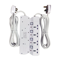 Kabel Ekstensi Stop Kontak Maldives ABS 504M 4 Lubang 3 Meter Proteksi Lonjakan Arus Untuk Rumah Sakit 10A 230V