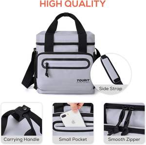 Free sample Customized Lightweight Waterproof Bag <b>Insulated</b> Gym <b>Lunch</b> <b>Box</b> Bag Thermal Fitness Tote Cooler Bag Shoulder Strap - Product Image 5