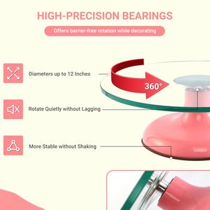 Wholesale Glass <b>Cake</b> Turntable 12 Inch <b>Cake</b> Spinner Stand for <b>Decorating</b> Birthday Party Wedding <b>Cake</b> <b>Decorating</b> <b>Supplies</b> Tools - Product Image 4