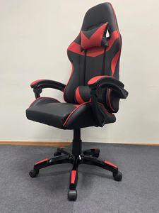 JOHOOFURNITURE Moderner Rosa Bürodrehstuhl aus PVC-Leder Gaming-Sessel mit Fußstütze und Massagefunktion aus Stahl - Product Image 6