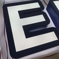 Lettres de canal LED en acrylique 3D éclairées à l'avant pour les panneaux de signalisation publicitaire d'intérieur de supermarché