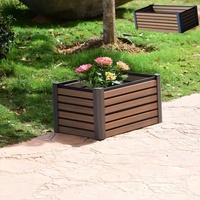 Jardinières en bois composite WPC modernes, durables et faciles à assembler pour l'extérieur, pots pour légumes, fleurs, jardinières, anti-rouille