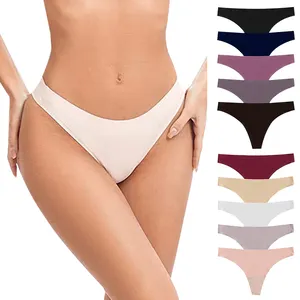 Của phụ nữ sợi nhỏ thấp tăng không hiển thị thong pantie phụ nữ đồ lót của cô gái liền mạch T-back