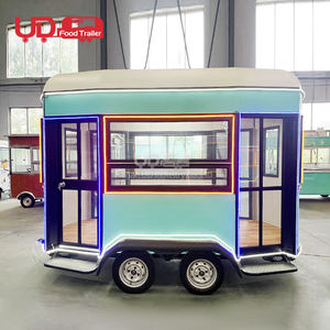 Chariot de nourriture Mobile à Donuts personnalisé, chariot pour café, camion d'aliments, 4 roues, pour chien chaud, glaces - Product Image 2