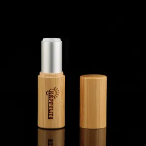 Bambu ruj tüpü s boş doldurulabilir DIY kozmetik dudak balsamı dudak ruj tüpü için parlak kutular tutucu Deodorant durumda