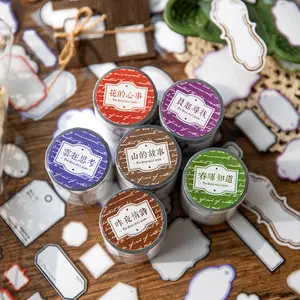 Ruban adhésif de 2 m/rouleau, style minimaliste, papier d'étiquette, matériaux de décoration de tente faits à la main, 6 options - Product Image 1