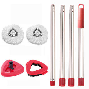 Fileté 4 Section <span class=keywords><strong>Balai</strong></span> Poignée Vadrouilles Nettoyage Sol Spin Rod Mop 360 Turbo Microfibre Mop Set pour V Ileda O-Cedar Easy Wring - Product Image 3