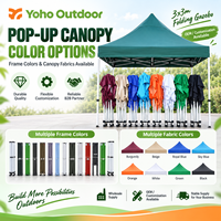 Gazebo pliable 3*3M, imperméable, toile Oxford 420D enduite de PVC, tente pliante avec structure en acier thermolaqué
