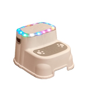 Detachable Double <strong>Step</strong> Lion-Design Plastic Toilet Stool Toddlers Potty Training Light Feature Product <strong>Baby</strong> Bath - Product Image 1
