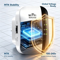 Extensor WiFi 2.4G de 300Mbps, Amplificador de Señal Inalámbrica de Largo Alcance, Repetidor de Internet, Router de Red, Cobertura de 70-100 m²