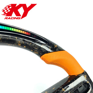 พวงมาลัยคาร์บอนไฟเบอร์ LED แบบสั่งทำพิเศษสำหรับ Ford Mustang Shelby V8 Super Snake Mach1 S550 GT350 GT500 Coupe ปี 2006-2019 - Product Image 2