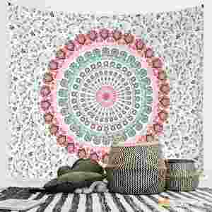 Tapiz Floral Bohemio Mandala para Colgar en la Pared, Decoración del Hogar, Tela de Pared para Sala de Estar y Dormitorio - Product Image 3
