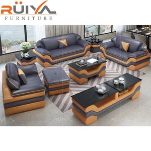 Sofá moderno de cuero para sala de estar, mueble de diseño sueco, 1 + 2 + 3, novedad de 2022 - Product Image 4