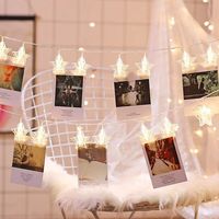 Guirlande lumineuse à 40 LED avec pinces pour photos, chambre à coucher, pinces pour photos Polaroid, guirlande lumineuse à suspendre avec pinces