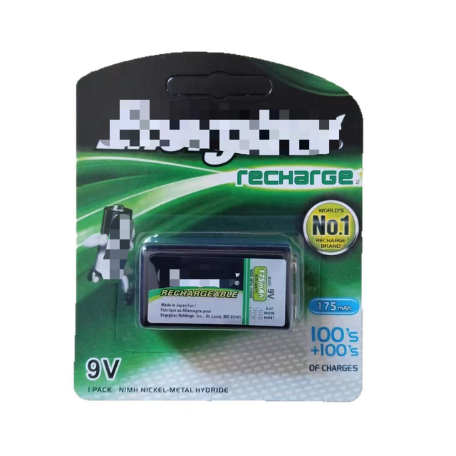 Factory Direct 175mAh 9V PP3 Alkaline Rechargeable Battery for Clocks Home Appliances Wholesale Bulk Discount Best Price