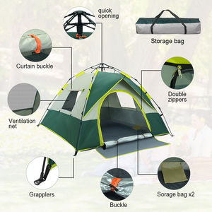Tienda de Campaña <span class=keywords><strong>Plegable</strong></span> Ultraligera para Exteriores Personalizada y Grande Tipo Pop-up para Glamping de Lujo Impermeable con Cama - Product Image 5