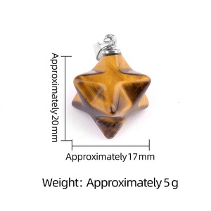 Merkaba Cristal Naturel Agate Pierre Kabbale <span class=keywords><strong>Satellite</strong></span> Pendentif Hexagramme Géométrique Artisanat Conception - Product Image 5