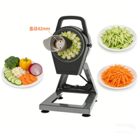 Machine de découpe électrique commerciale pour ciboulette, oignon vert, gingembre, ail et piment, avec entrée de 42 mm, pour snack-bars