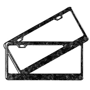 Cadre de <span class=keywords><strong>plaque</strong></span> <span class=keywords><strong>d</strong></span>'<span class=keywords><strong>immatriculation</strong></span> avant et arrière en fibre de carbone pour voiture à deux trous et impression personnalisée de votre <span class=keywords><strong>logo</strong></span> sur le cadre - Product Image 3