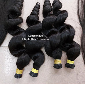 Extensions de cheveux humains Remy vietnamiens <span class=keywords><strong>Miss</strong></span> Lily I TIP 056 en gros, ondulés, raides et crépus, 100 % naturels, Microlink - Product Image 3
