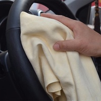 Chiffon de séchage en cuir véritable Esun, chiffon de lavage de voiture à séchage rapide, technique de tissage, sans peluches et sans traces, chiffon de nettoyage