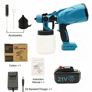 Pistola de Pulverización Eléctrica Inalámbrica Portátil, Recargable con Batería de Litio, para Bricolaje/Uso Industrial, con Vaso de 800 ml - Product Image 3