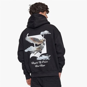 Sweat-shirts et pulls à capuche surdimensionnés personnalisés, style streetwear gothique, imprimé vintage ange, pour homme et femme, automne-hiver - Product Image 1