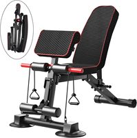 Banc de musculation pliable et réglable pour exercices à domicile, idéal pour les sit-ups et l'haltérophilie