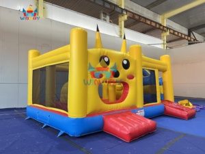 Yellow Cat Cartoon Animal Inflatable Bounce House with <b>Slide</b> Kids Commercial Party Playhouse for Outdoor <b>Indoor</b> Use - Product Image 3