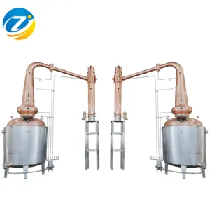 ZJ whisky distillery stainless steel red copper pot still distillation distilling equipment alcohol distiller