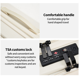 Valise PC multifonctionnelle à ouverture frontale pour la vente en gros, bagage à roulettes de voyage, valise cabine 20 pouces avec roues universelles - Product Image 3