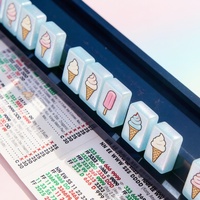Tuiles de Mahjong Lumineuses en Acrylique Gravées – Jeu de Mahjong Américain pour les Soirées Ludiques et les Moments de Détente