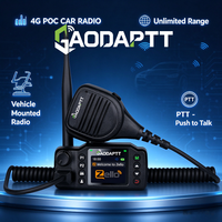 Radio POC 4G GaodaPTT, talkie-walkie, système Android, GPS, WIFI, sans limitation de distance, plateforme Zello, radio mobile LTE pour voiture