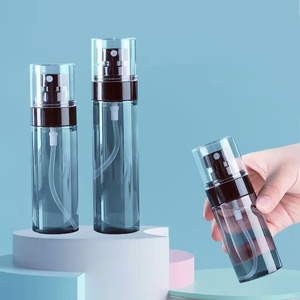 Wholesale 30ml 60ml 100ml 120ml <strong>Black</strong> Translucency Fine Mist <strong>Black</strong> Spray Bottle PETG Flat <strong>Top</strong> Plastic Bottle - Product Image 4