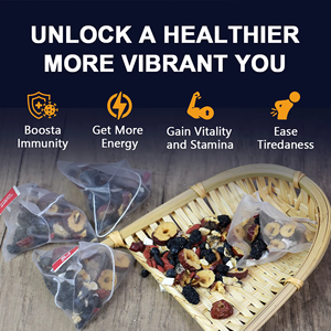 OEM ODM Prêt à expédier – Sachets de tisane aux huit herbes de ginseng, mélange naturel de maca, jujube et mûre, favorise l'énergie et la vitalité – 20 sachets - Product Image 6