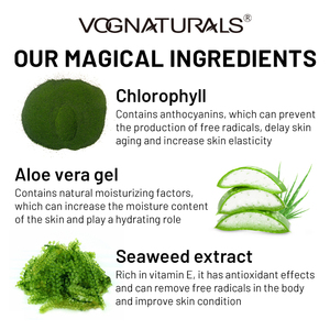 OEM OBM Gel d'aloe vera à la chlorophylle naturelle et biologique, crème détoxifiante, masque facial, nettoyage en profondeur, resserre les pores, contrôle du sébum pour une peau matifiée - Product Image 2